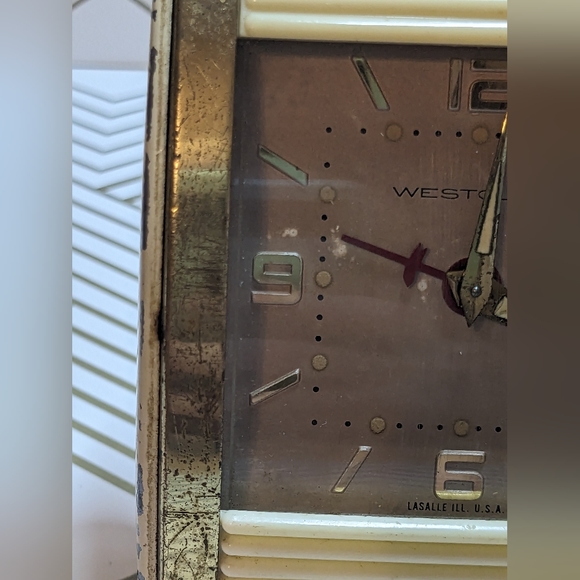 Vintage Westclox Rolltop Travel Alarm Clock~ Works Excellent! Glows Wind Up - Picture 7 of 9